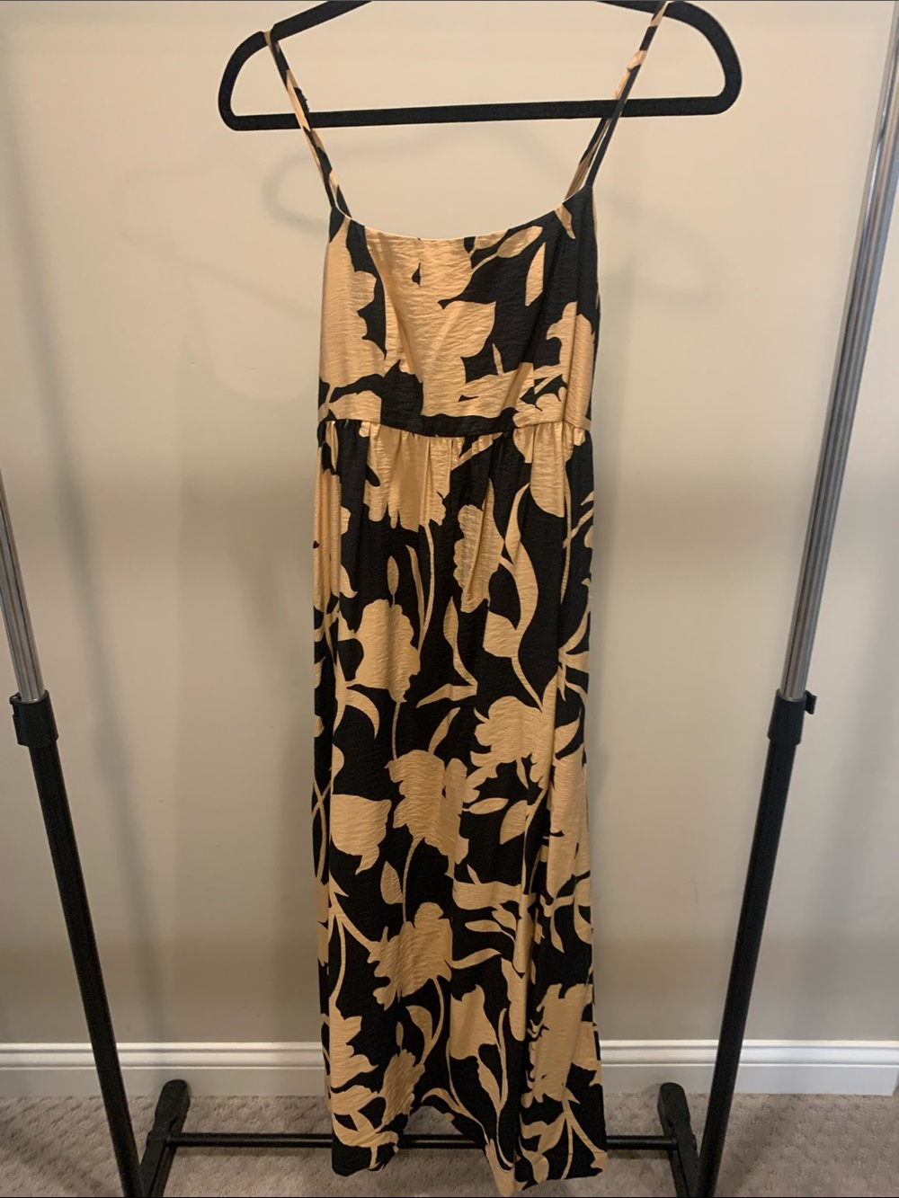 A New Day Black & Tan Floral Maxi Dress